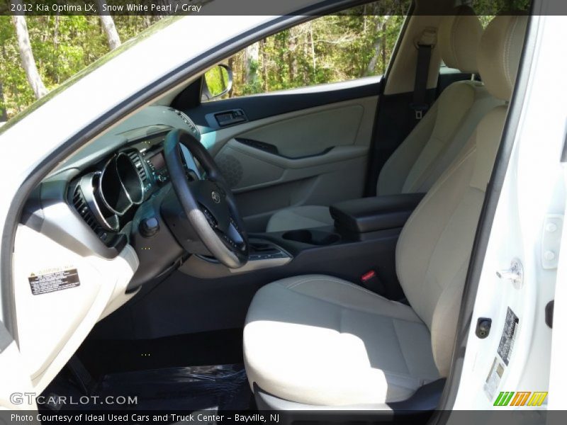 Snow White Pearl / Gray 2012 Kia Optima LX