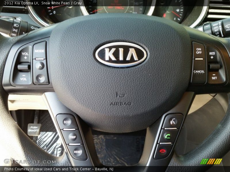 Snow White Pearl / Gray 2012 Kia Optima LX