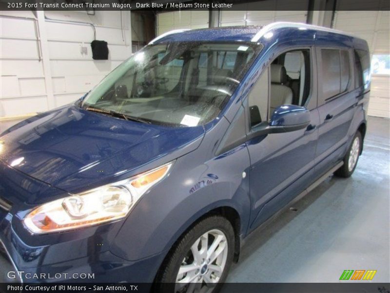 Dark Blue / Medium Stone Leather 2015 Ford Transit Connect Titanium Wagon