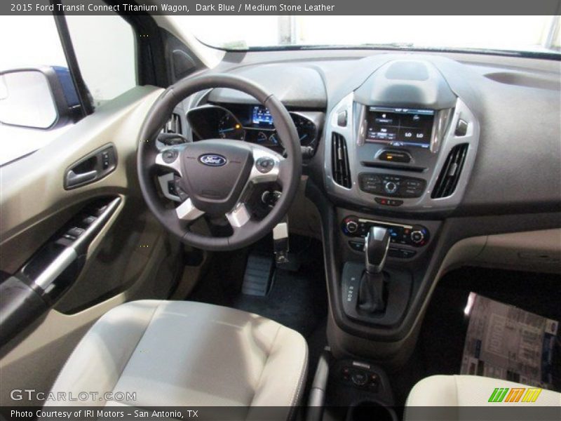 Dark Blue / Medium Stone Leather 2015 Ford Transit Connect Titanium Wagon