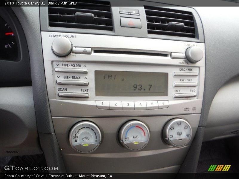Black / Ash Gray 2010 Toyota Camry LE