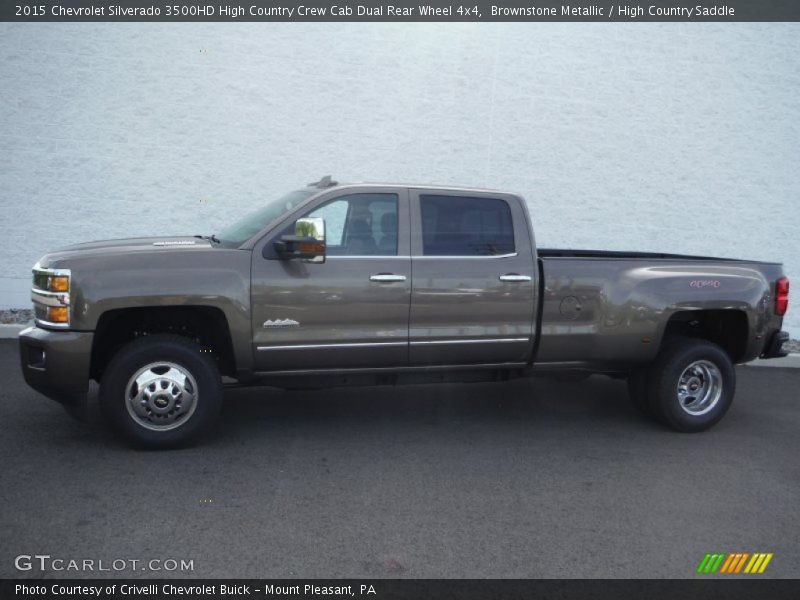 Brownstone Metallic / High Country Saddle 2015 Chevrolet Silverado 3500HD High Country Crew Cab Dual Rear Wheel 4x4