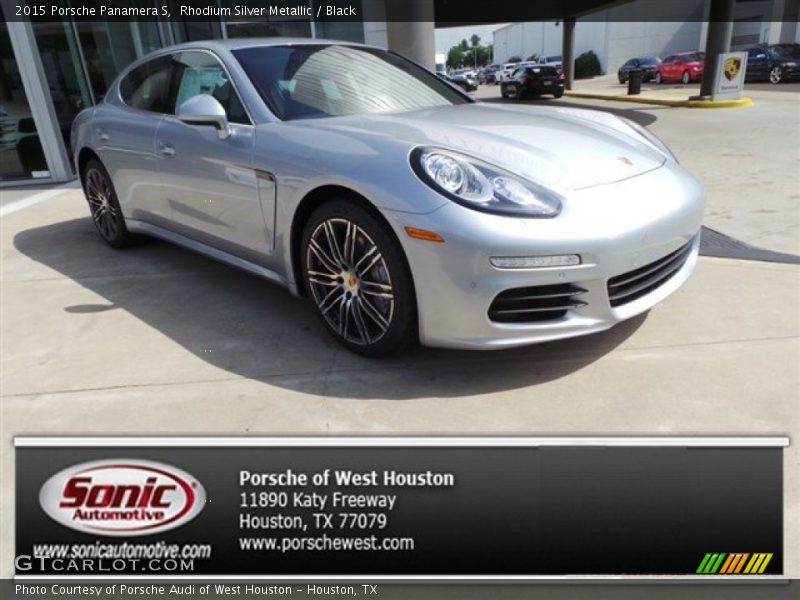 Rhodium Silver Metallic / Black 2015 Porsche Panamera S