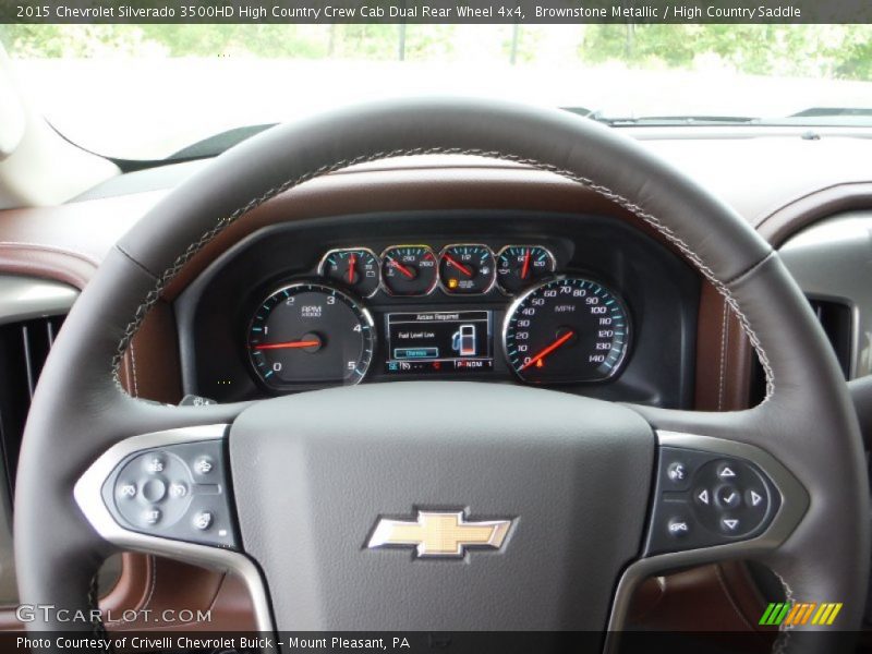 Brownstone Metallic / High Country Saddle 2015 Chevrolet Silverado 3500HD High Country Crew Cab Dual Rear Wheel 4x4
