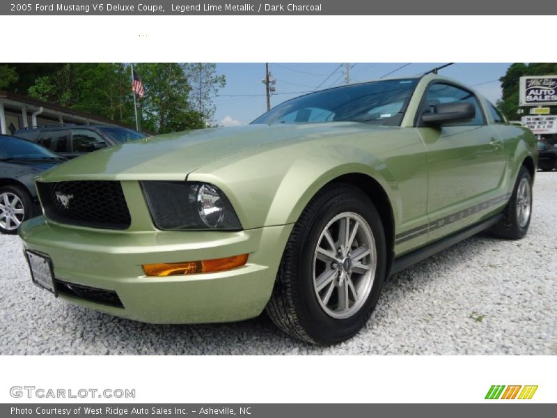 Legend Lime Metallic / Dark Charcoal 2005 Ford Mustang V6 Deluxe Coupe