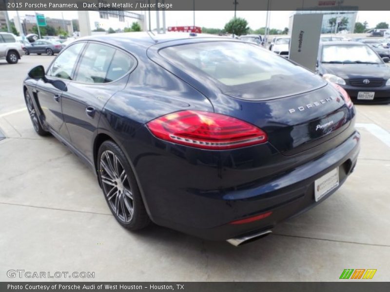 Dark Blue Metallic / Luxor Beige 2015 Porsche Panamera