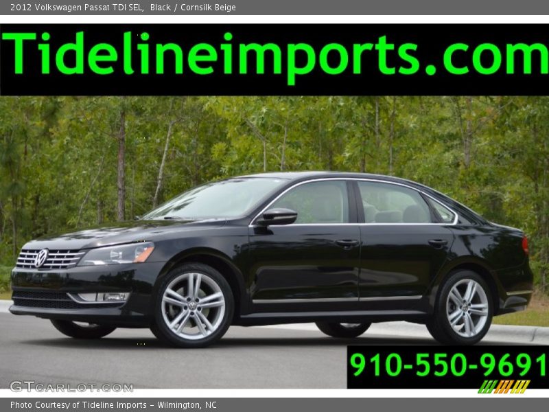 Black / Cornsilk Beige 2012 Volkswagen Passat TDI SEL