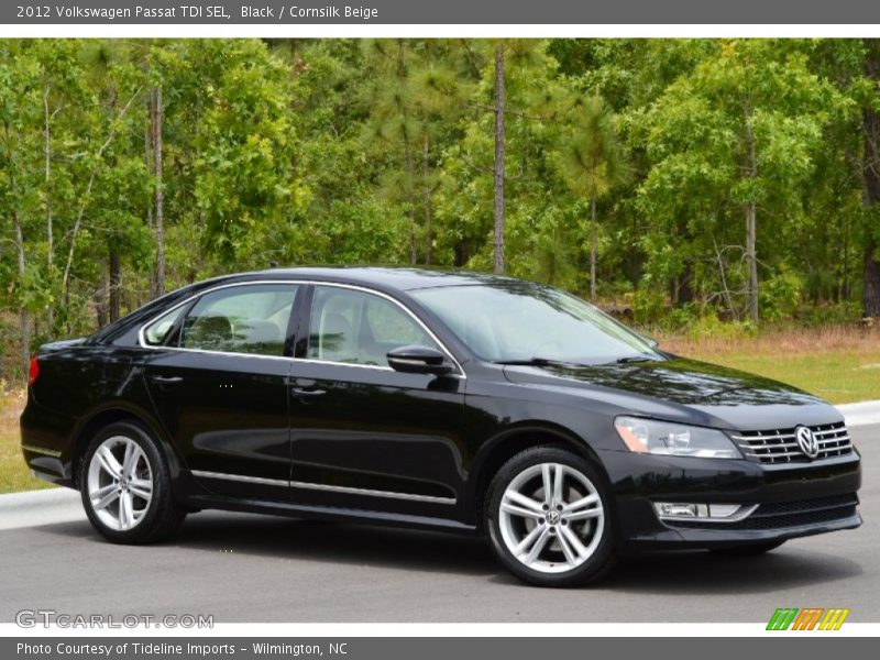 Black / Cornsilk Beige 2012 Volkswagen Passat TDI SEL
