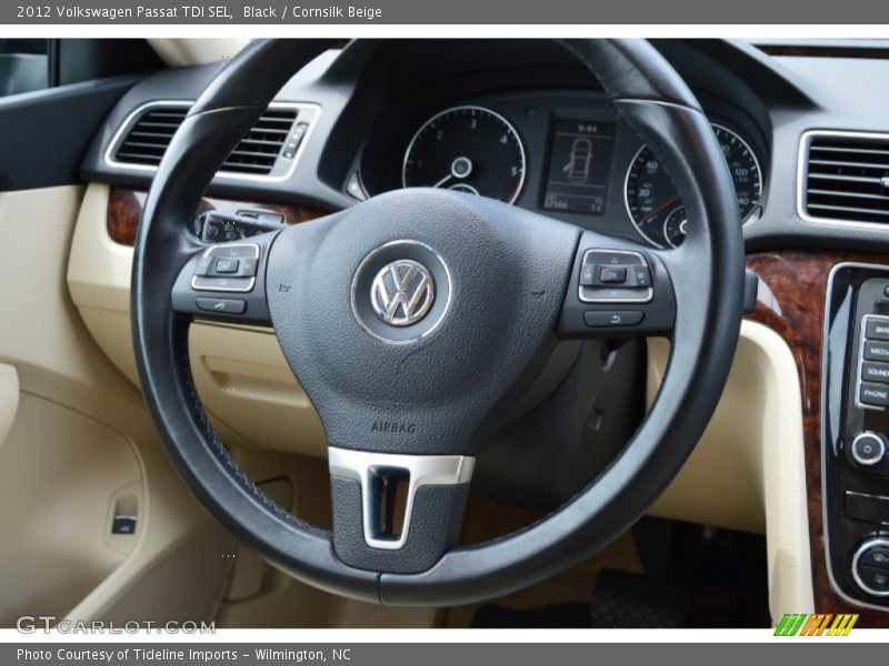 Black / Cornsilk Beige 2012 Volkswagen Passat TDI SEL