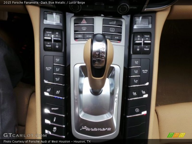 Dark Blue Metallic / Luxor Beige 2015 Porsche Panamera