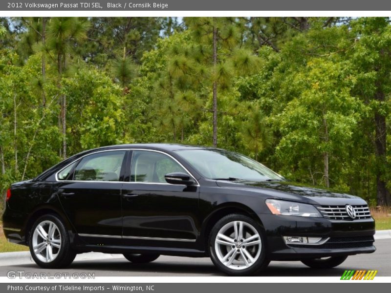 Black / Cornsilk Beige 2012 Volkswagen Passat TDI SEL