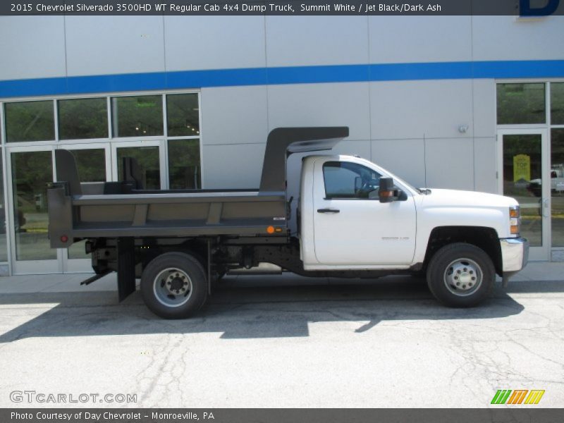 Summit White / Jet Black/Dark Ash 2015 Chevrolet Silverado 3500HD WT Regular Cab 4x4 Dump Truck
