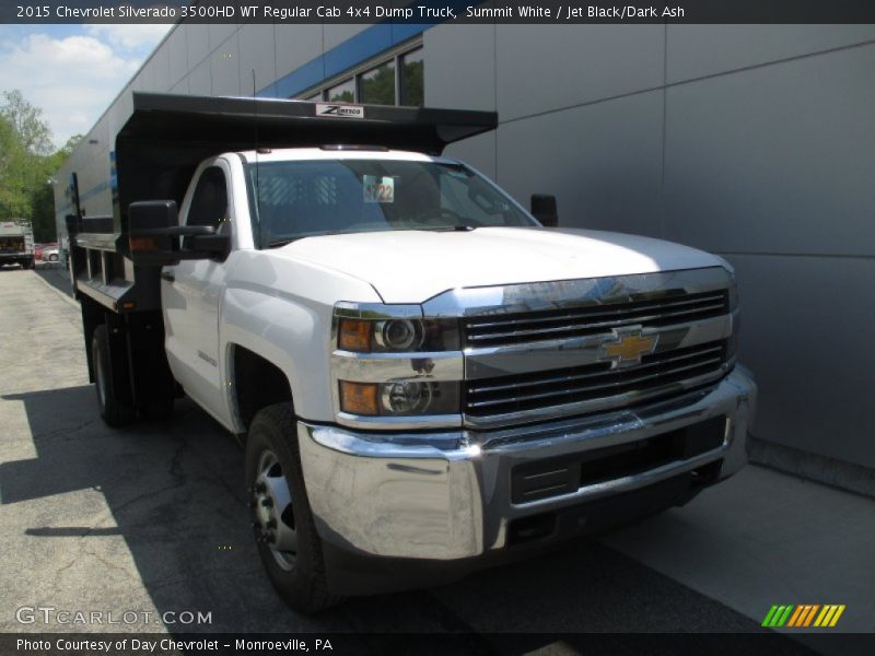 Summit White / Jet Black/Dark Ash 2015 Chevrolet Silverado 3500HD WT Regular Cab 4x4 Dump Truck