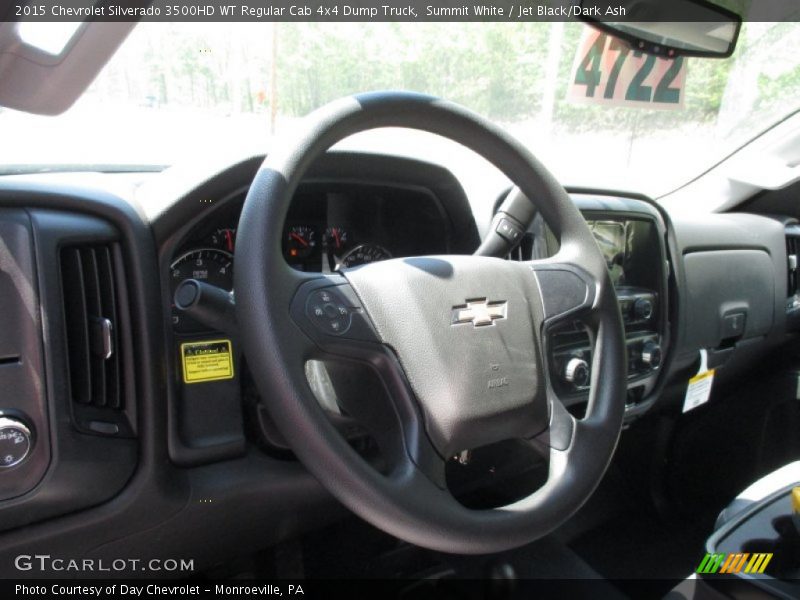 Summit White / Jet Black/Dark Ash 2015 Chevrolet Silverado 3500HD WT Regular Cab 4x4 Dump Truck