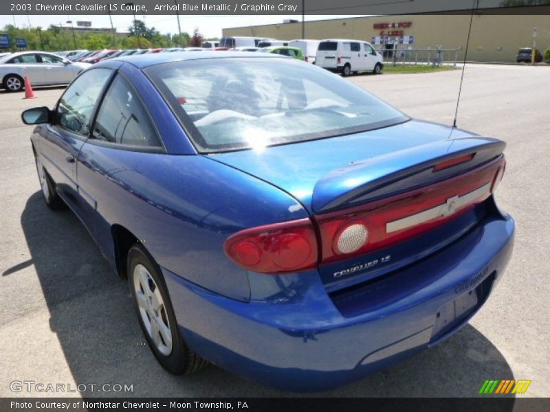 Arrival Blue Metallic / Graphite Gray 2003 Chevrolet Cavalier LS Coupe