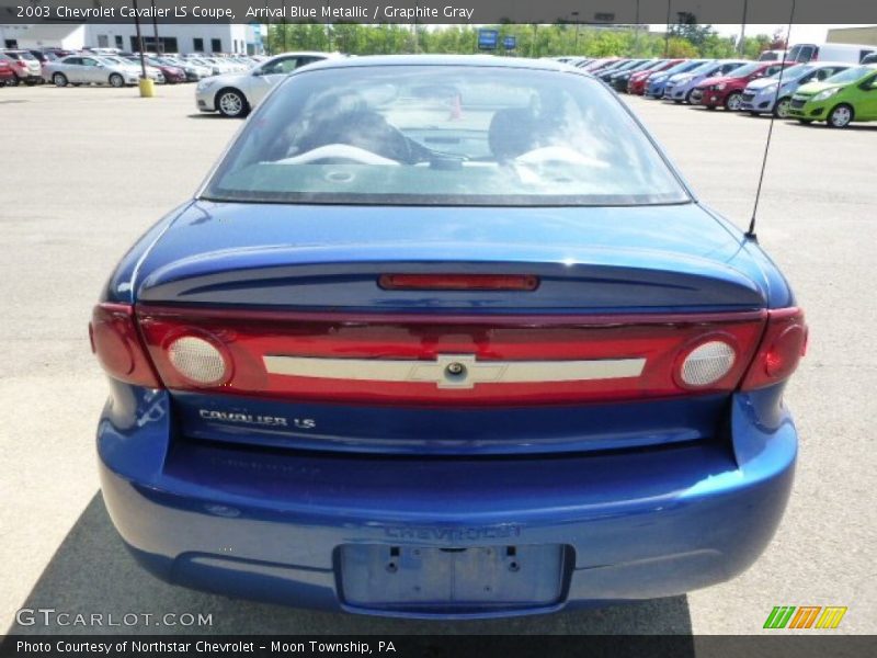 Arrival Blue Metallic / Graphite Gray 2003 Chevrolet Cavalier LS Coupe