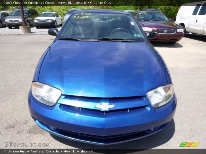 Arrival Blue Metallic / Graphite Gray 2003 Chevrolet Cavalier LS Coupe
