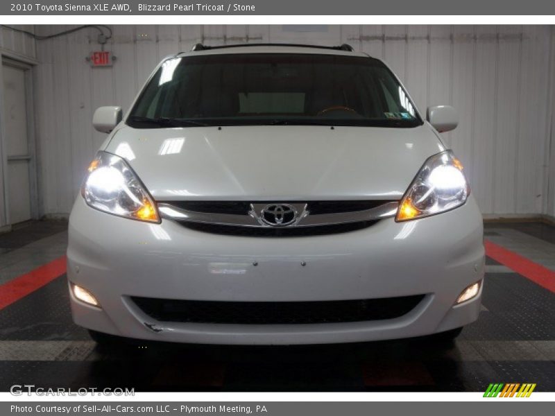 Blizzard Pearl Tricoat / Stone 2010 Toyota Sienna XLE AWD