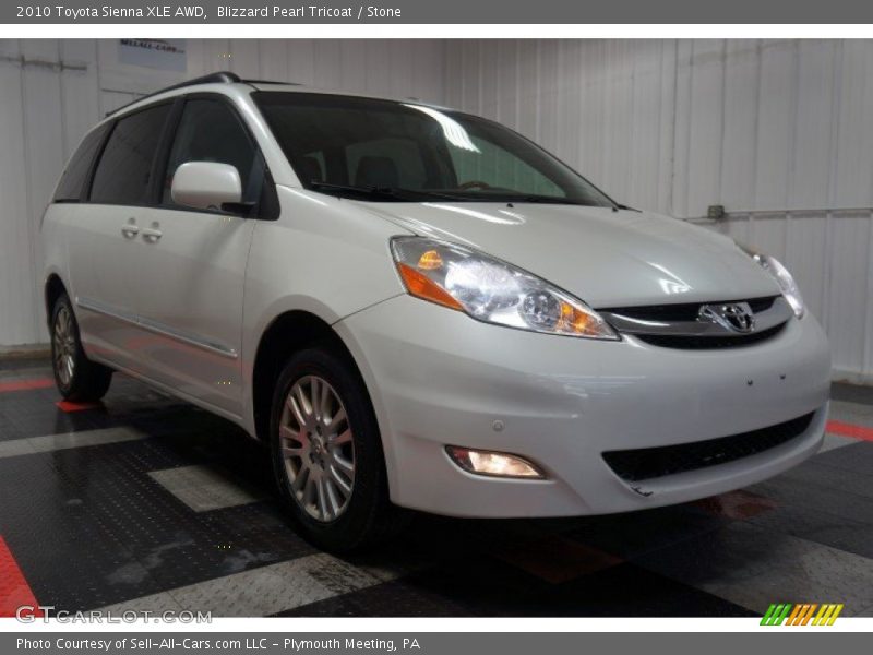 Blizzard Pearl Tricoat / Stone 2010 Toyota Sienna XLE AWD