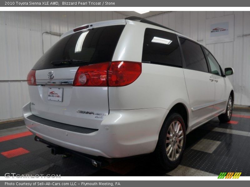 Blizzard Pearl Tricoat / Stone 2010 Toyota Sienna XLE AWD