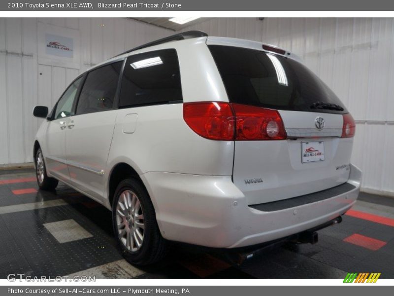 Blizzard Pearl Tricoat / Stone 2010 Toyota Sienna XLE AWD