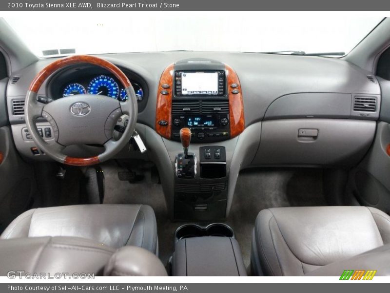 Blizzard Pearl Tricoat / Stone 2010 Toyota Sienna XLE AWD