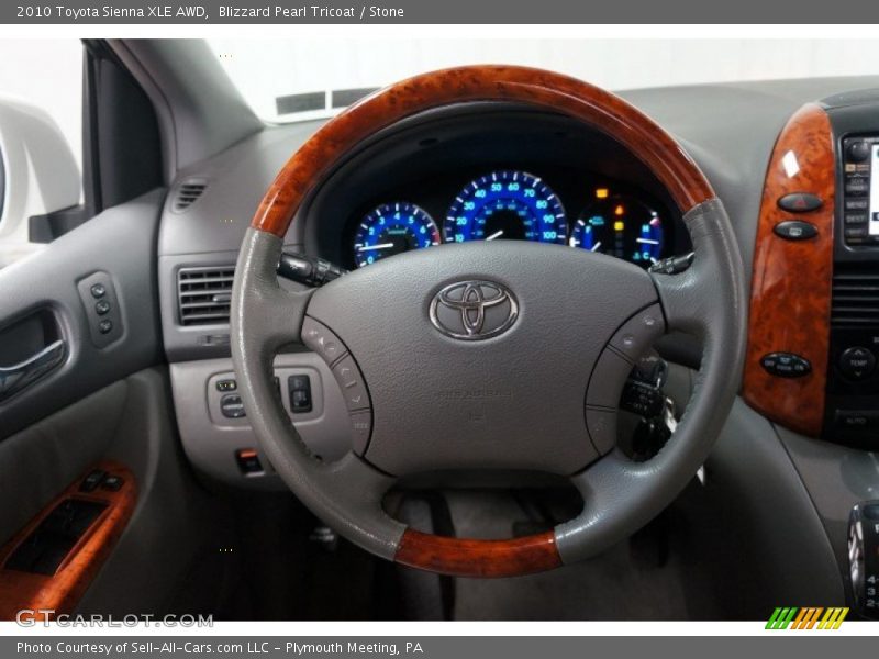 Blizzard Pearl Tricoat / Stone 2010 Toyota Sienna XLE AWD