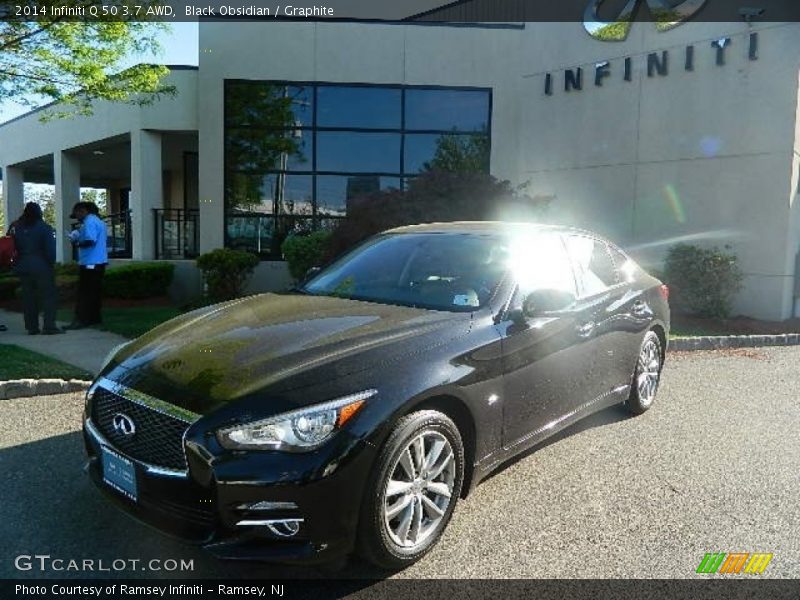 Black Obsidian / Graphite 2014 Infiniti Q 50 3.7 AWD