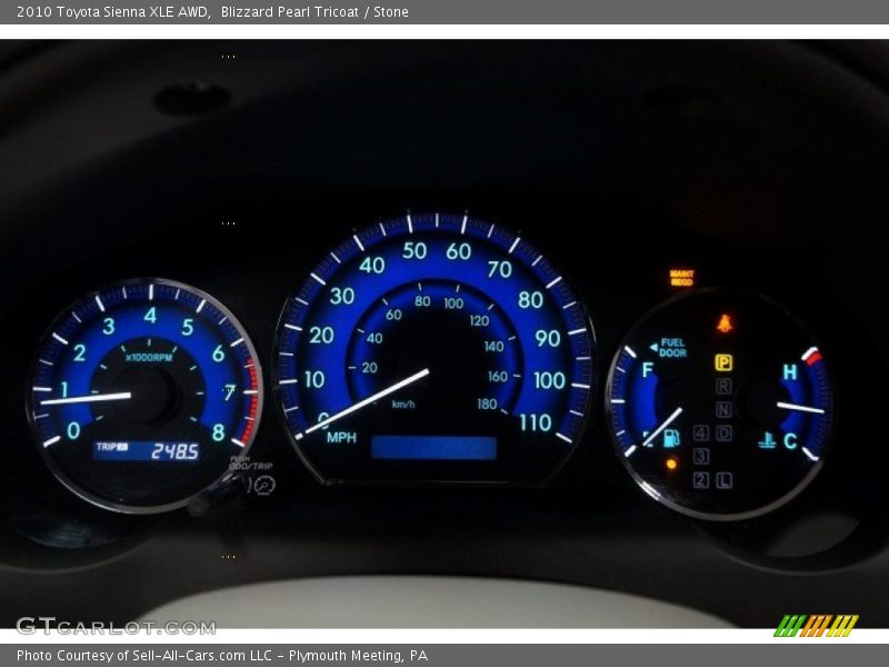 Blizzard Pearl Tricoat / Stone 2010 Toyota Sienna XLE AWD
