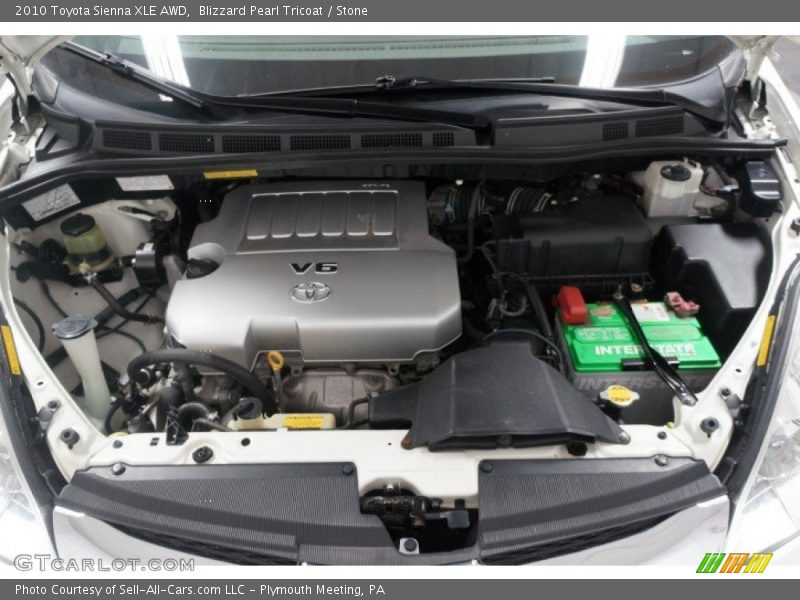 Blizzard Pearl Tricoat / Stone 2010 Toyota Sienna XLE AWD