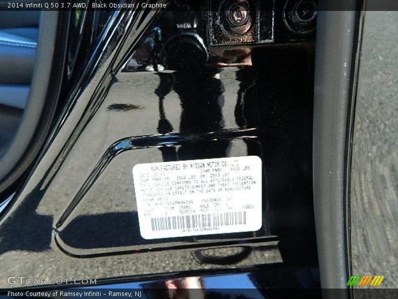Black Obsidian / Graphite 2014 Infiniti Q 50 3.7 AWD