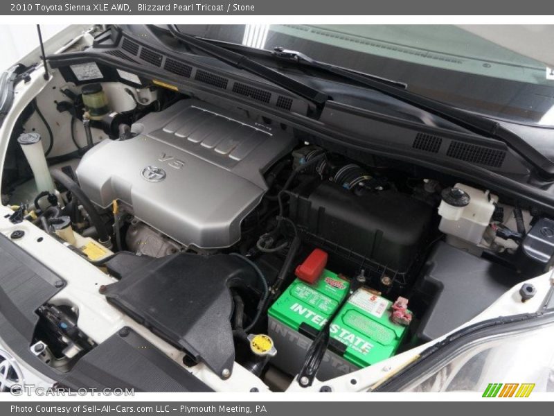 Blizzard Pearl Tricoat / Stone 2010 Toyota Sienna XLE AWD