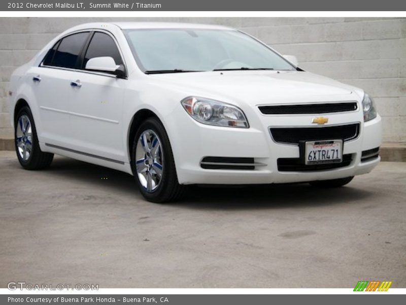 Summit White / Titanium 2012 Chevrolet Malibu LT