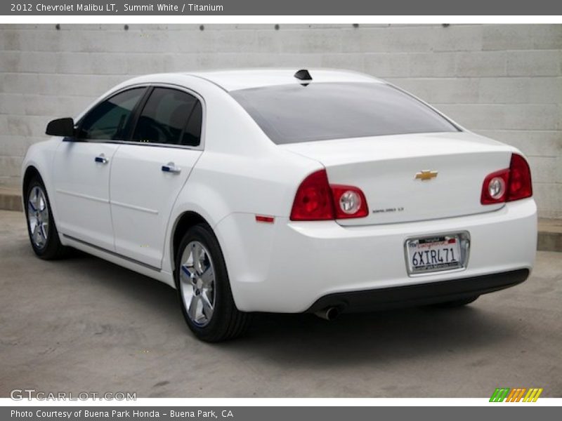 Summit White / Titanium 2012 Chevrolet Malibu LT