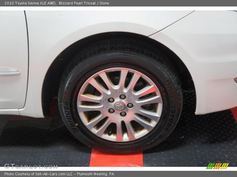 Blizzard Pearl Tricoat / Stone 2010 Toyota Sienna XLE AWD