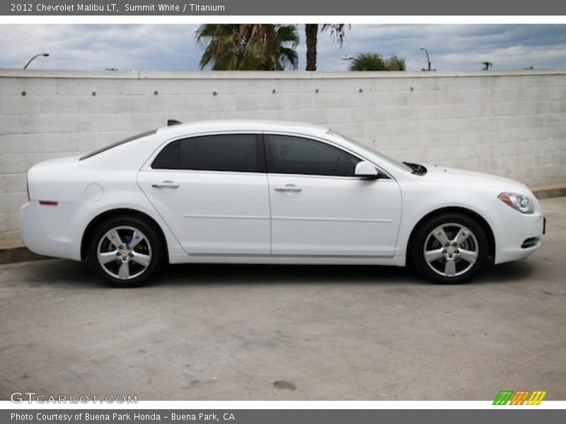 Summit White / Titanium 2012 Chevrolet Malibu LT