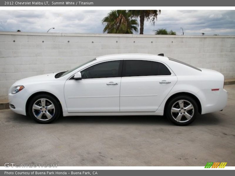 Summit White / Titanium 2012 Chevrolet Malibu LT