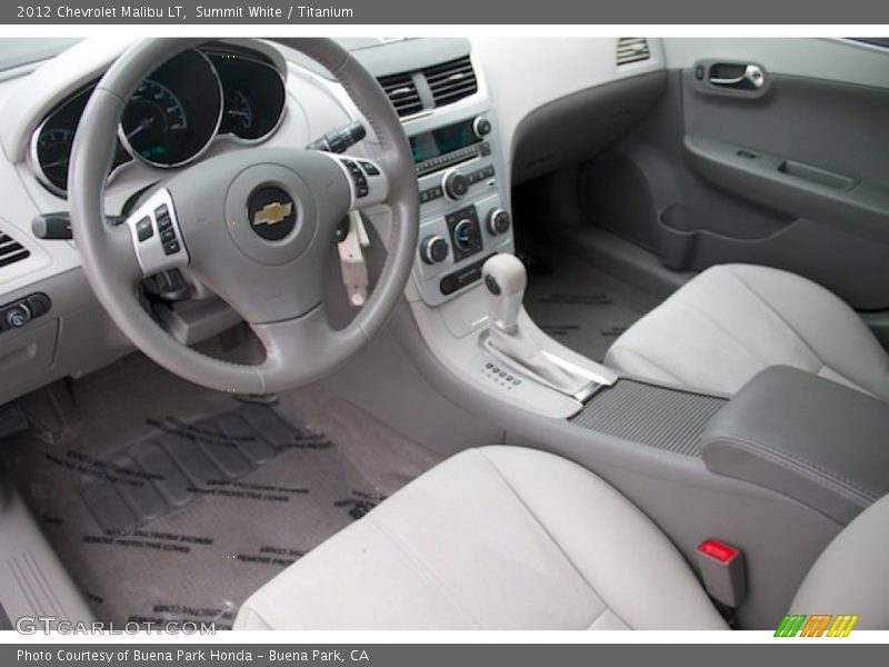 Summit White / Titanium 2012 Chevrolet Malibu LT