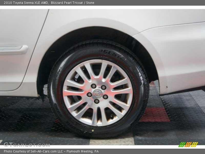 Blizzard Pearl Tricoat / Stone 2010 Toyota Sienna XLE AWD