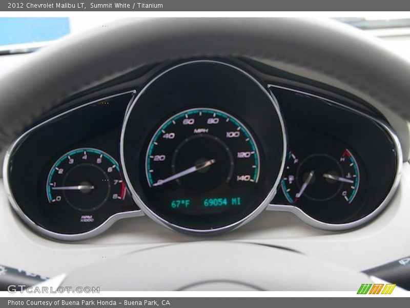 Summit White / Titanium 2012 Chevrolet Malibu LT