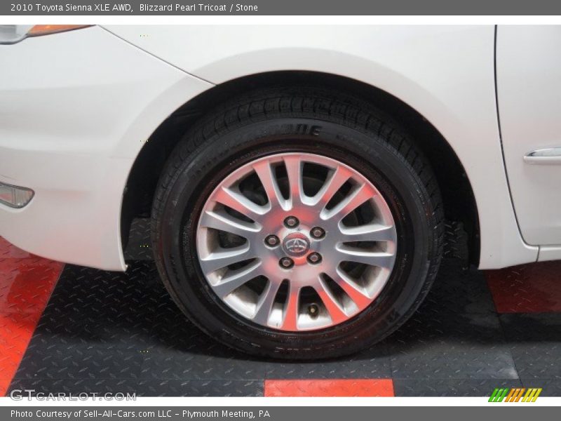 Blizzard Pearl Tricoat / Stone 2010 Toyota Sienna XLE AWD
