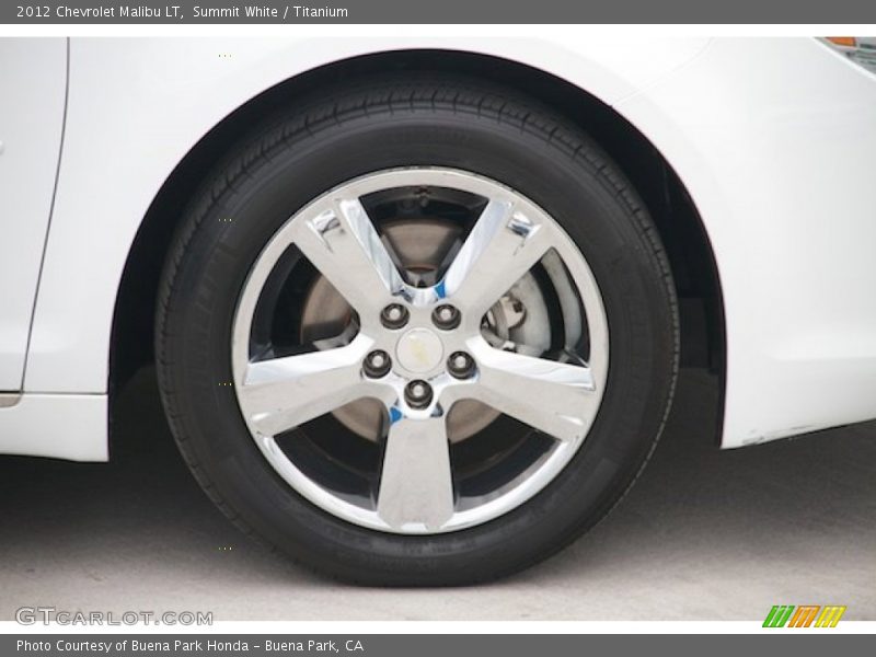 Summit White / Titanium 2012 Chevrolet Malibu LT