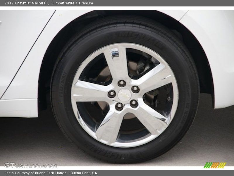 Summit White / Titanium 2012 Chevrolet Malibu LT