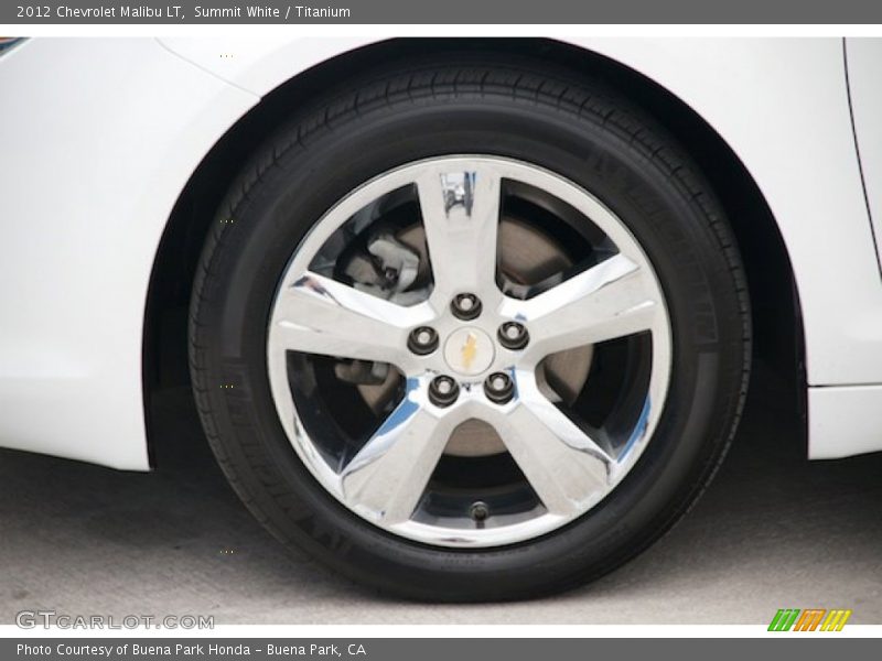 Summit White / Titanium 2012 Chevrolet Malibu LT