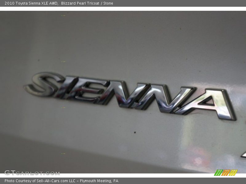 Blizzard Pearl Tricoat / Stone 2010 Toyota Sienna XLE AWD