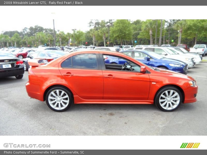 Rally Red Pearl / Black 2009 Mitsubishi Lancer GTS