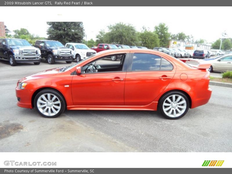 Rally Red Pearl / Black 2009 Mitsubishi Lancer GTS