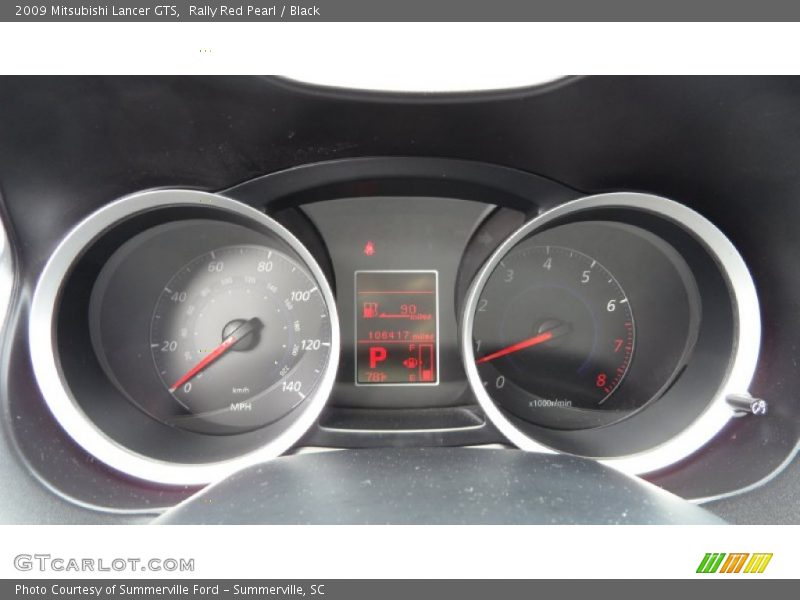 Rally Red Pearl / Black 2009 Mitsubishi Lancer GTS