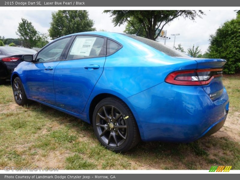 Laser Blue Pearl / Black 2015 Dodge Dart SE