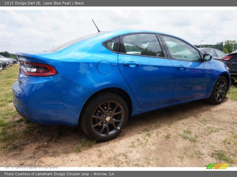 Laser Blue Pearl / Black 2015 Dodge Dart SE